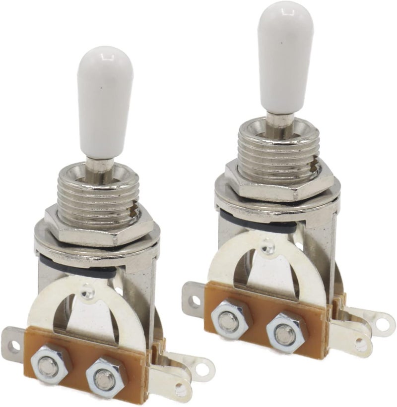 Cheerock 2pcs Electric Guitar 3 Way Toggle Switch, Guitar Pickup Switch, Guitar Selector Switch, Electric Guitar 3 Way Toggle Selector Switch for Les Paul Guitar, Guitar Accessories - Image 1